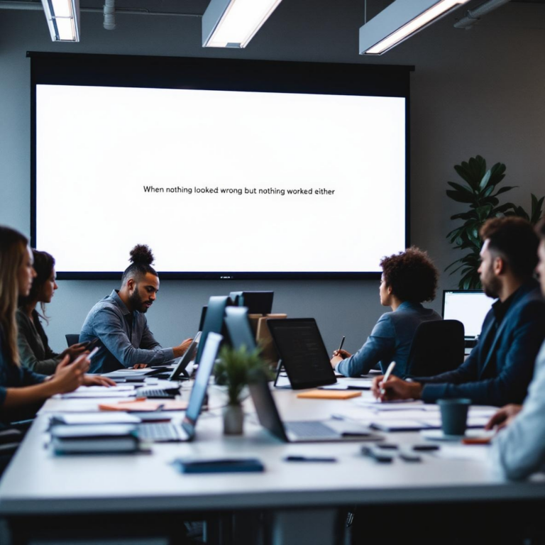 When nothing looked wrong but nothing worked either